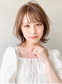 セミディナチュラルカール斜めバングワンカール#264g0416