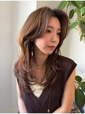 ミルクティーベージュ/レイヤーボブ/韓国巻き/顔周りカット/千葉