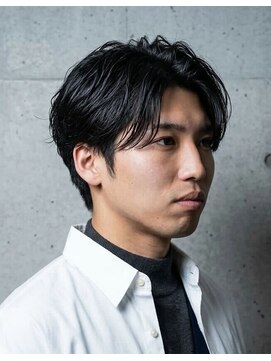 オールデイハローズ 京都駅前店(ALL DAY HELLO`S) メンズセンターパート×毛流れツーブロックマッシュ♯111 京都駅