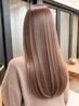 【ラテベージュで透明感UP♪】ブリーチなしダブルカラー+カット ¥18480