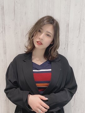 リアイス(Re:ICE) ミニウルフ/くすみブルー/流れるレイヤー/インナーハイライト