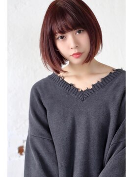 ポット バイ クレドガーデン 大宮東口店(pote by CRED GARDEN) 大人可愛い×ピンクベージュ/厚めバング/小顔顎ラインボブ/大宮c