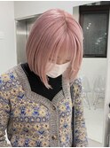 899ピンクブロンドスローカラーカシスピンクボーイッシュ女子
