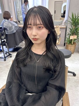 サンド 池袋(sand) 韓国風ヘア/ワンホンヘア/ベージュカラー/顔周りカット