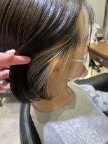 シェル 国分寺(shell)&nbsp;イヤリングカラー/抜きっぱなしカラー/ベージュカラー/ボブヘア