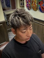 バレス 田町(BALES)&nbsp;ツーブロックダブルブリーチメッシュ<理容室>[メンズ]