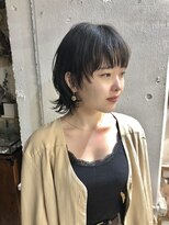 シエン 恵比寿(CIEN)&nbsp;ウルフスタイル/レイヤーカット/くびれウルフ/黒髪/アッシュ