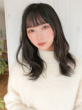 アグ ヘアー ジップ 本郷店(Agu hair zip) 《Agu hair》黒髪波巻×numberA.ヘアバター