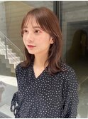 似合わせカット　イメチェンヘアスタイル　くびれミディアム