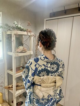 ベルトオブヴィーナス(Belt of venus) 【浴衣ヘア】ルーズシニヨンアレンジ