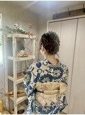 【浴衣ヘア】ルーズシニヨンアレンジ