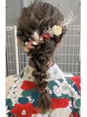 ヘアアレンジ×編み下ろし
