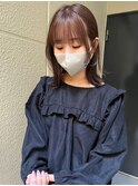透明感ラベンダーカラー×切っぱなしボブ