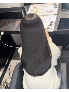 ワン バイ ジエクト(One by The Ect) レイヤーロング韓国式髪質改善カラーオリーブシルキーベージュ