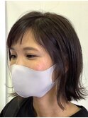 シャギーボブ×グレージュ×白髪染め@30代@40代@50代