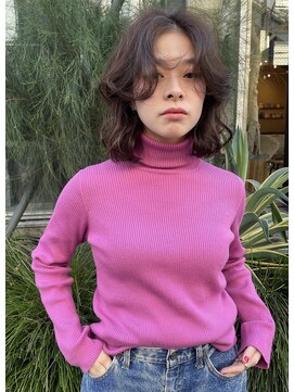 ノラギンザユー(NORA GINZA/U) 顔まわりカットレイヤーカットレイヤーボブ前髪カットブラウン