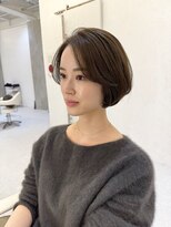 長め前髪の大人ボブとオリーブグレージュ【奥村北斗】