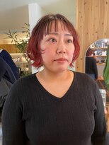 オアシス(oasis)&nbsp;【oasisマミ】レイヤーボブ/チェリーレッドカラー/暖色カラー