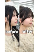 アマトウキョウ アユンチェ(AMA TOKYO×AYUNCHE) 前髪顔まわり韓国ヘアレイヤーカットサイドバンク2wayバンク韓国