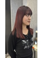 ジルバイジゼル(JILL by GiseL)&nbsp;ボルドーレッド　顔まわり　ブリーチ無し