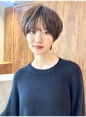 マッシュショートショートヘア分け目なしショート30代40代50代