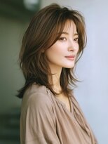 アルトリスト(Altruist Aging×HAIR&SPA)&nbsp;★ダークアッシュ大人ガーリーボブ着物ミディアムレイヤーカット