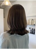 ミディアム　ミディアムレイヤー　セミディ　地毛風カラー