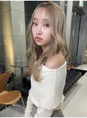 ケアブリーチ　レイヤーブロンド　韓国　抜きっぱなし　ベージュ