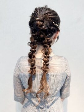 シアー(sheer) 《sheer/大黒》#ヘアセット#編み下ろしツイン