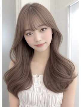 ユーフォリア エヌ 池袋サンシャイン通り店(Euphoria +n) 赤みのないミルクティーベージュ/顔まわりカット