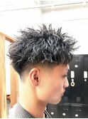 テーパーフェード×スパイキーショート