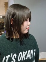 チェリーコーク ウブ(CHERRY COKE ubu)&nbsp;~ブリーチ履歴あり！縮毛矯正×オリーブグレー~