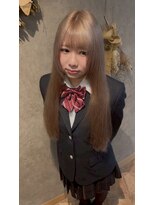 パーミル ヘア クマモト(permille ‰ hair Kumamoto) ホワイトベージュ×スーパーロング
