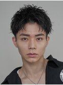 ビジネスショートツーブロックフェードスパイキーショート短髪