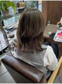 【山本智文】ブリーチなしオリーブベージュくびれレイヤーカット