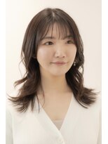 クレオメ バイ スーリール 五反田店(cleome by sourire)&nbsp;シースルーバング大人ガーリーミディアムレイヤーカット黒髪美髪
