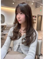 カラフクオカ 薬院駅前(Cara FUKUOKA)&nbsp;【レイヤーカット&ショコラベージュ】福岡顔周りカット