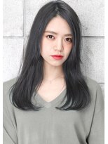 ヘアサロン ガリカ 表参道(hair salon Gallica) ☆ ネイビーグレージュ ＆ 毛束感 ☆ナチュラル小顔 semi-long☆