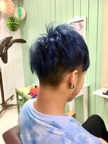 パワーオブヘアーセイカ(Power of Hair Seika)&nbsp;ツーブロックのダブルカラー・ブルー！