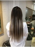 編み込みエクステ70cm腰までロング最高峰人毛レミー