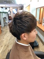 バーバーショップテト(barber shop tete)&nbsp;アップバングショートー束感スタイルー