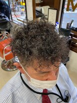 オムヘアー (HOMME HAIR) 【HOMME HAIR 丸山】 スペインカール フェード スタイル
