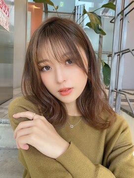 ロンドルーチェ 心斎橋(Lond luce) ダークアッシュ/ミディアムレイヤーカット［髪質改善/縮毛矯正］