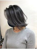 30代40代50代◎大人ナチュラル白髪ぼかしハイライトミディアム