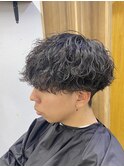 【RYUYA】束感ツーブロックマッシュ波巻きスパイラルパーマ