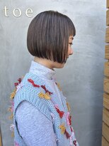 トエカグヤヒメ(toe kaguyahime) 幅広バングと切りっぱなしのタイトボブでオシャレに！