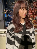 ツイギー 宮西店(TWiGGY)&nbsp;波巻き×カシスレッドカラー