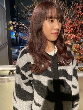 ツイギー 宮西店(TWiGGY) 波巻き×カシスレッドカラー