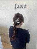 編みおろしヘアアレンジ