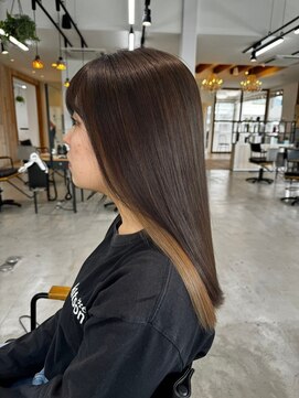 グランデュール 東静岡池田店(GRANDEUR) イヤリングカラーミルクティーベージュカラーケアブリーチ韓国